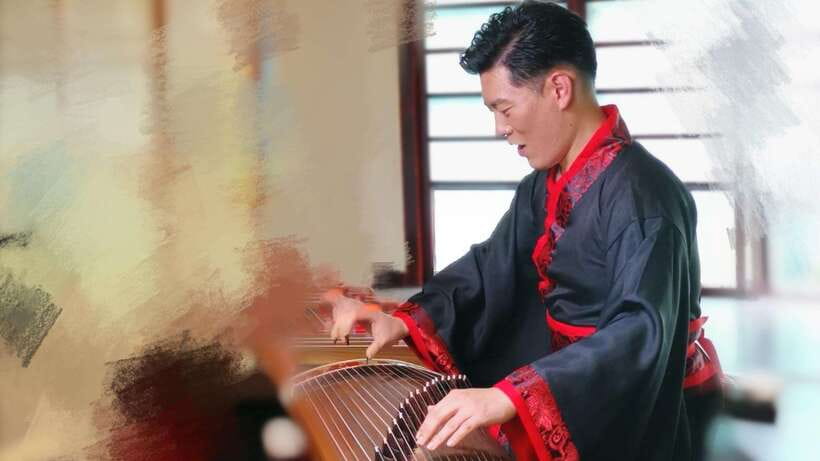 Wear Hanfu and play guzheng - Getting there in Beitou, from MRT Exit 2 to the 2F classroom